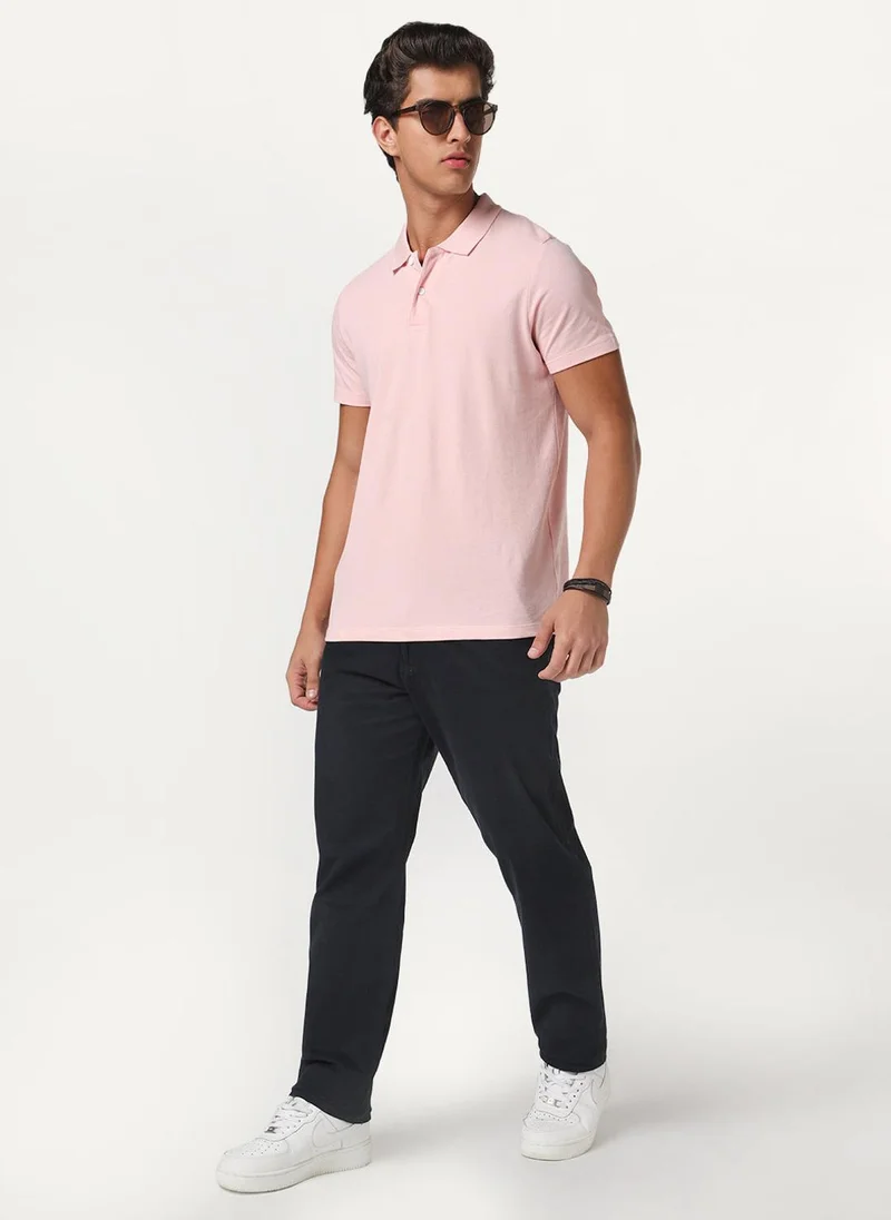 Urbano Fashion  Urbano Fashion Men's Navy Straight Fit Mid Rise Cotton Casual Chinos Trousers Stretch for Men | Best Price UAE